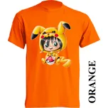 levné-dětské-tričko-potisk-pokemon-pikachu Barva: Orange - oranžová, velikost: 140