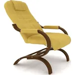 BRADOP Pohupovací a polohovací křeslo BENJI R20 – masiv buk, 120 kg: 75 TRINITY - růže modré — hnědá