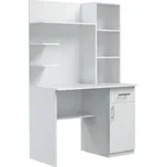 CASARREDO PC stůl s nástavcem MEDELIN 6 pravý, bílý: Bílá — 100×60×167 cm, bílá