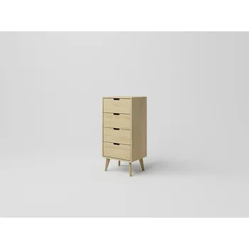 Komoda DM masiv SCANDIA Komoda zásuvková SC-S05B, borovice: Ne — Šířka: 50 cm, Výška: 104 cm, Hloubka: 40 cm, hnědá