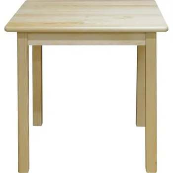 Jídelní stůl DM masiv Kuchyňský jídelní stůl čtverec KL-233 z borovicového masivu: Olše světlá - lakováno — hnědá, Olše světlá - lakováno