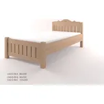 DM masiv Stylová dubová postel - jednolůžko CASTELLO D39: Ořech - lakováno — 206 cm, hnědá