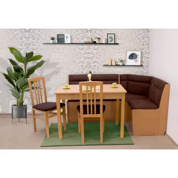 Úložný box IKTUS Rohová lavice FLEXI BOX na míru: 200 × 165 cm — hnědá