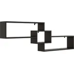 CASARREDO Police na stěnu RIPIANO 160×54 černá, bílá: Černá — bílá, Černá