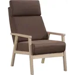 CASARREDO Křeslo čalouněné RELAX, masiv/látka hnědá: 576 ASTON - tmavě hnědá — hnědá