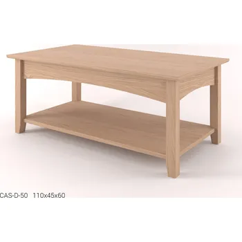 Konferenční stolek DM masiv Stylový dubový konferenční stolek obdélník CASTELLO D50: Ne — 110x45x60, hnědá