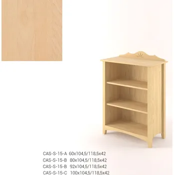 Knihovna DM masiv Stylová knihovna nízká CASTELLO B15 - Buk: Ne — hnědá, buk