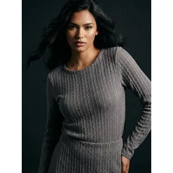 Dámské tričko Sinsay - Tričko s dlouhými rukávy - šedá - 605BE-09X - 605BE-09X-S-1