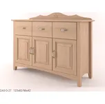 DM masiv Stylová komoda kombinovaná - dubový prádelník CASTELLO D27: Ano — hnědá, dub