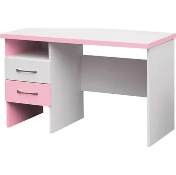 Psací stůl BRADOP Psací stůl univerzální 120×60 NICK C010 creme/růžová: Creme + Zelená — 120×60×76 cm, růžová