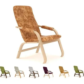 Křeslo BRADOP Pevné křeslo PEDRO R46 bukové čalouněné: 584 ASTON - světle šedá — vícebarevná