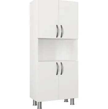 Koupelnový nábytek CASARREDO Koupelnová skříň policová 4D VRBAS bílá: Bílá — bílá, Bílá