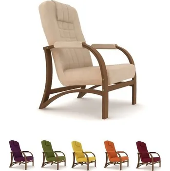 Křeslo BRADOP Pevné křeslo Flavio R51 čalouněné/masiv: 208 Run Again — hnědá