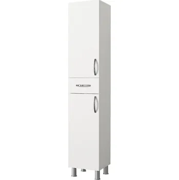 Koupelnový nábytek CASARREDO Koupelnová skříň 35×179 SIVAS bílá: Bílá — bílá, Bílá