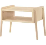 CASARREDO Dřevěný noční stolek BARNY: Přírodní Dub - Lakováno — 65×40×48 cm, hnědá