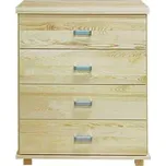 DM masiv Komoda se zásuvkami - Prádelník Mango MA-012, msiv borovice: Ano — hnědá, borovice