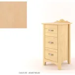 DM masiv Stylová komoda zásuvková malá - prádelník 3Z CASTELLO B30 - Buk: Rustikal + bílá — hnědá, buk