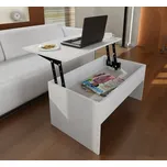 CASARREDO Konferenční stůl s roztahem ALBURY 90×52 bílý: Bílá — bílá, Bílá