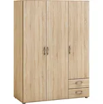 IDEA Skříň třídveřová pološatní BEST dub sonoma: Dub Sonoma — hnědá, dub sonoma