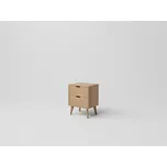 DM masiv SCANDIA Retro Noční stolek SC-D06C, dub: Ne — hnědá