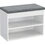 CASARREDO Botník výklopný sedák TOLMIN bílý: Bílá — 60×32×48 cm, bílá