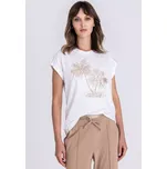 TUZZI GOLDEN OAS dámské triko bíle se vzorem palmy
