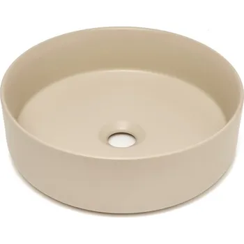 Umyvadlo Swiss aqua technologies Umyvadlo na desku SAT Mood 36x36 cm béžová matná bez otvoru pro baterii, bez přepadu SATM3636KM