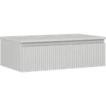 Mexen Rivel, koupelnová skříňka 80 cm s pracovní deskou, 1 zásuvka, drážkovaná, šedá matná, 91A20-08023-1-BFC62