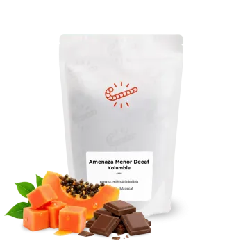 Káva Výberová káva Kolumbie AMENAZA MENOR DECAF - bezkofeinová 250g od Candycane Coffee