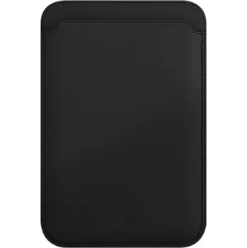 Pouzdro na mobilní telefon AlzaGuard Genuine Leather Wallet Compatible with Magsafe černá