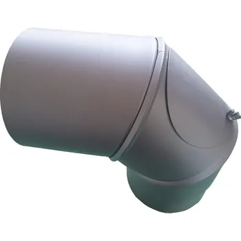 Kouřovod Morafis - Sever Koleno stavitelné 0 - 90° s čistícím otvorem 150mm šedé