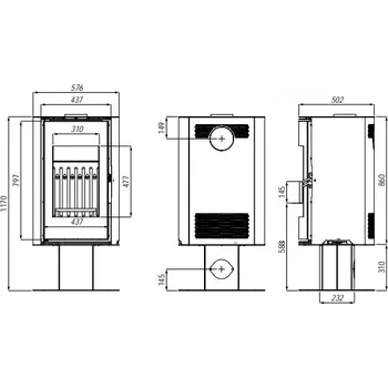 Krbová kamna DEFRO HOME Defro Home Orbis TOP černá