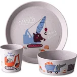 Sada nádobí pro děti Koziol 3-pack 8339747 fialová 04X, vel. ONE SIZE