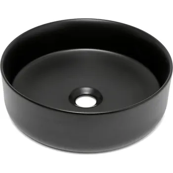 Umyvadlo Swiss aqua technologies Umyvadlo na desku SAT Mood 36x36 cm černá matná bez otvoru pro baterii, bez přepadu SATM3636BKM