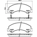 Sada brzdových destiček, kotoučová brzda HELLA PAGID 8DB 355 025-801