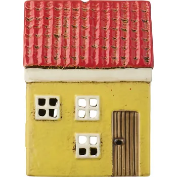 Svícen Ib Laursen Keramický svícen My Home Town Yellow / Brown Door