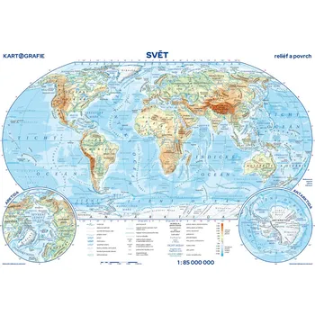 Svět: Příruční mapa 1:85 000 000 - Kartografie PRAHA (2025, lamino)