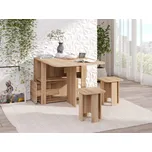 Max-i Skládací jídelní stůl EYNER + 4 kusy taburet S-3 EKO Zvolte barvu:: kašmír