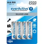 baterie 2000 mAh Dobíjecí everActive R6 / AA 4 ks Nabíjecí
