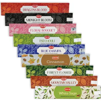 Čajovna Empt Sada vonných tyčinek HEM Premium Masala – Výběr vůní (9 druhů)