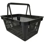 PETRAplast Plastový nákupní košík 2 ucha Barva: Černá