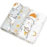 T-Tomi Látkové pleny s potiskem 4ks - unicorns