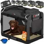 Cadoca Skládací cestovní box pro psy XXL, antracitový 109444 236300624