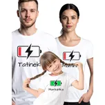 Rodinný set triček - Vybité baterky Velikost pánského trička: XL, Velikost dámského trička: XL, Velikost dětského trička: 110 cm/4 roky