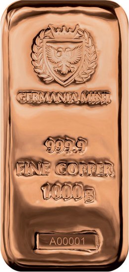 Měděný slitek 1000 g - Germania Mint