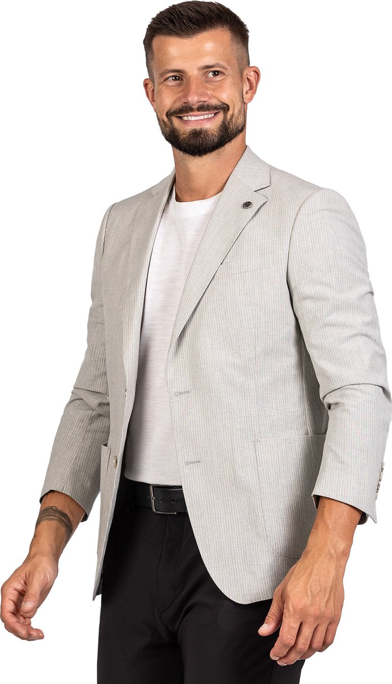 FERATT Pánské sako TOM světle šedé Velikost: 56