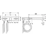 Geberit One směšovací umyvadlová baterie, 22 cm, hranatý design, 2x páka, pro funkční box pod omítku, černá mat easy-to-clean (116.465.14.1)
