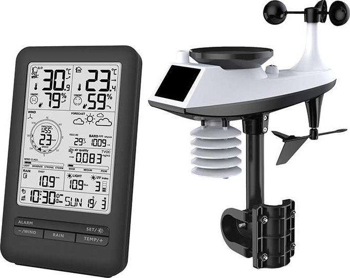 Profesionální meteostanice TE92 WiFi, černá