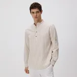 Reserved - Košile střihu regular s vysokým podílem lnu - vícebarevná - 348HF-MLC - 348HF-MLC-S