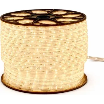 LED páska DECOLED Easy Fix světelná LED hadice venkovní 100 m, teple bílá, čirý kabel IP44, 230 V, cívka